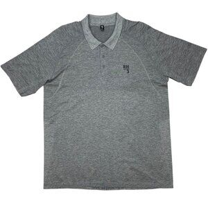 Lululemon Mens Polo Shirt 2XL XXL Gray RH3 Logo